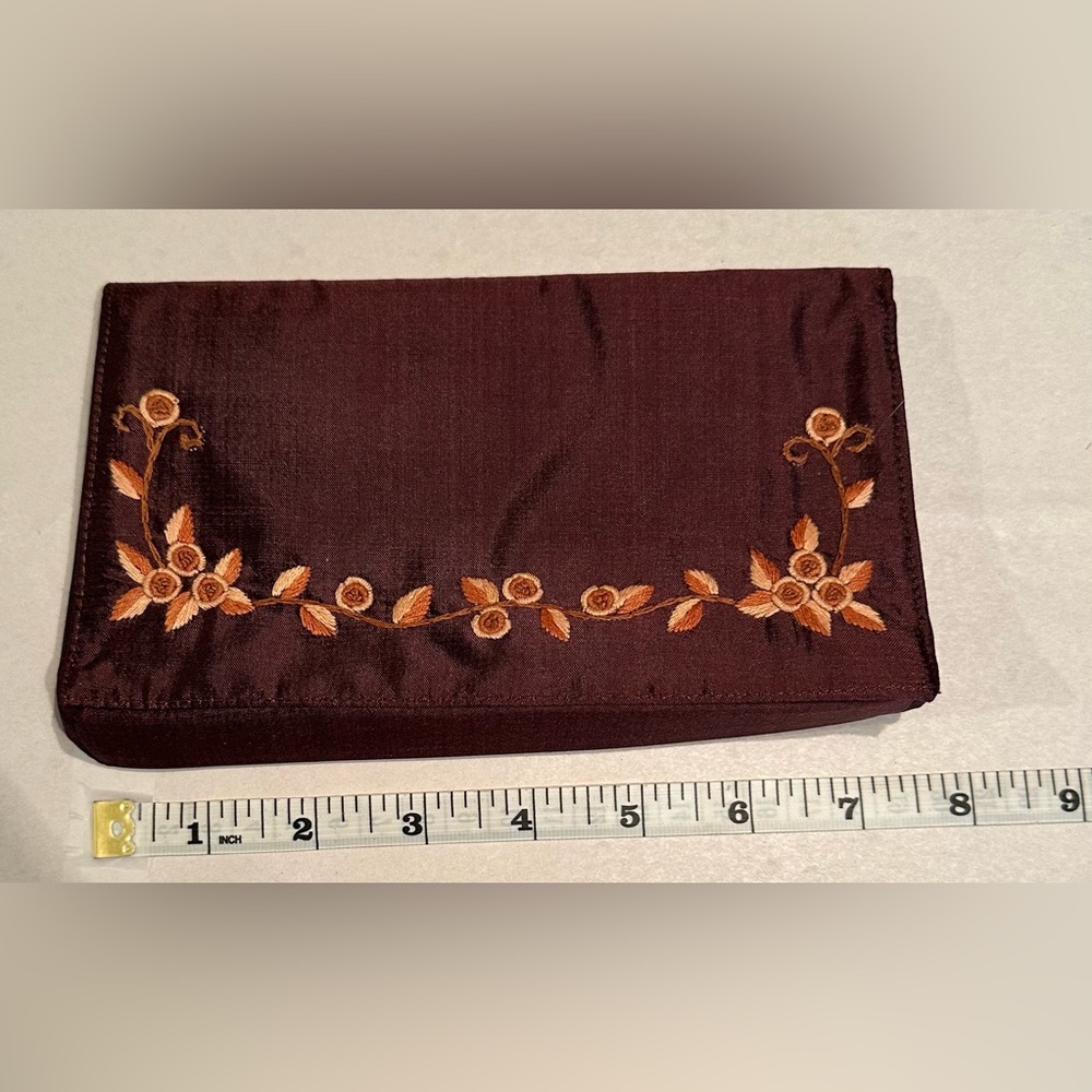 NWT World of Good Hand Embroidered Clutch